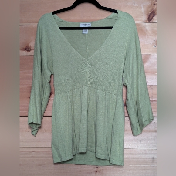 Ann Taylor Tops - Banana Republic Light Green Empire Sweater